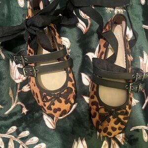 Cheetah Flats with buckles